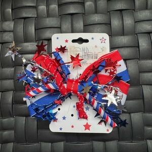 Patriotic Star Hair Bow for Kids